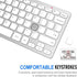 Arteck 2.4G Wireless Keyboard, Ultra Slim Compact with Media Hotkeys for Desktop PC, Laptop, Smart TV