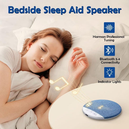 Vimilove 2026 New Sleep Pillow Speaker, Bluetooth Pillow Speaker with White Noise Timer Wireless Sleep Aid with Stereo