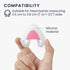 kwmobile Cat Ears for Overear Headphone (Set of 2), Fits Headbands 1" to 1.5" Diameter, White/Dark Pink