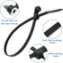 Zip Ties with Screw Hole, 8 inch 48lbs Heavy Duty Nylon for Indoor & Outdoor (Black, 300pcs)