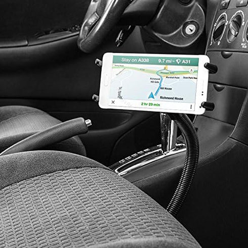 Arkon Mounts Car Seat Rail Phone/Tablet Mount | 22" Gooseneck | 360° Adjustable | Fits Up to 8" Screen