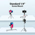 6amLifestyle Cell Phone Tripod Mount Adapter with Tripod Ball Head 360° Rotatable for Universal Smartphone Samsung Galaxy iPhone Holder for Tripod Selfie Stick Monopod Etc