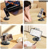 SIORGDMN 360 (2 Pack,Dark Cell Phone Stand for Desk,Metal Base,Adjustable,Foldable Cellphone Holder Rotation Smartphone