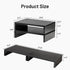 2 Pack, 2 Monitor Stand Riser for Desk Computer Stand Dual Monitor Riser, Monitor Stand Riser MDF Tier Adjustable