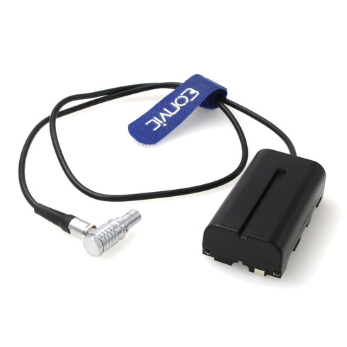 Eonvic Dummy Battery to 2 Pin Male Power Cable for Z CAM E2, NP F970 F550 F570, Atomos Ninja V, Blackmagic Monitor