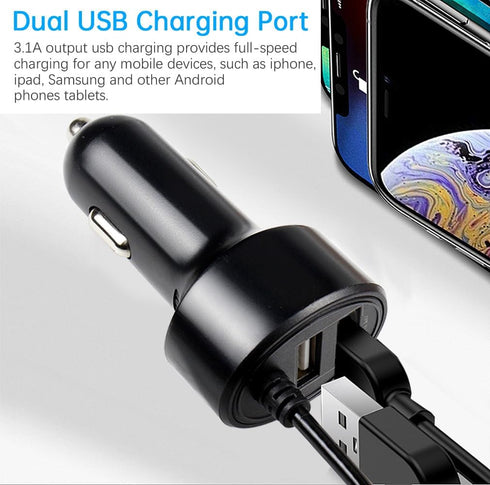 FouceClaus 12V Car Charger Adapter for Portable DVD Player, Replacement Car Cigarette Cord for RCA, Philips, DBPOWER,