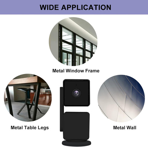 Magnetic Camera Mount Base Stand with Rubber Coated Holder, 1/4 inch Thread for WYZE Cam Pan V3/V2