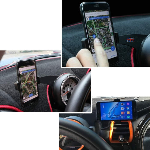 Heinmo 360° Rotatable Phone Holder - GPS Cup Mount for Cooper Clubman Countryman R55 R56 R57 R58 R59 2006-2015