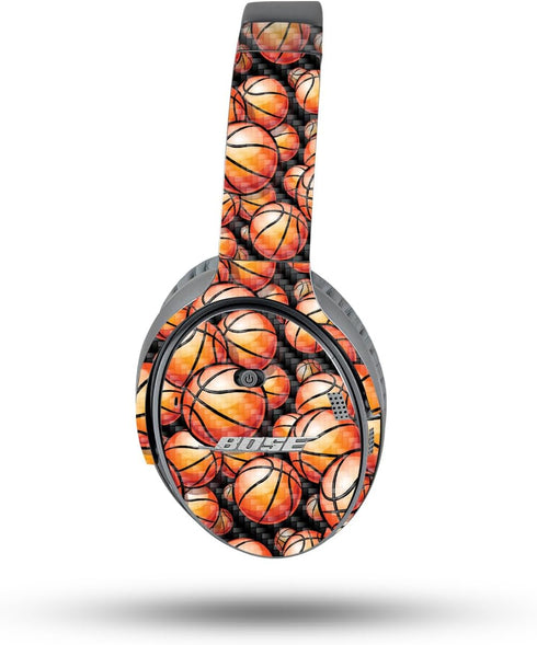 MightySkins Carbon Fiber Skin for Bose QuietComfort 35 II Headphones - Basketball Life, Durable Textured Finish