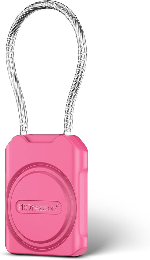 PROfezzion Secure AirTag Holder with Metal Wire Cable, IPX8 Waterproof Hard Shell Case for Travel and Pets