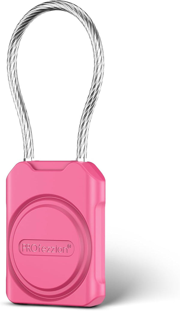 PROfezzion Secure AirTag Holder with Metal Wire Cable, IPX8 Waterproof Hard Shell Case for Travel and Pets