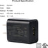 Dericam 5V 1A Micro USB Wall Charger with 5ft Cable for Android, Kindle Fire, Security Cameras - US Plug (Black)