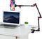 Adjustable Articulating Magic Arm with Clamp and Phone Holder Clip for Desk Mount, Cell Phone Tripod