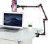 Adjustable Articulating Magic Arm with Clamp and Phone Holder Clip for Desk Mount, Cell Phone Tripod