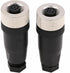 Eonvic M12 4 Pin Female Connector, 12mm A Code Industrial Circular Connector, Unshiled Field Assembly Wireable Sensor IP67 250V 4A AC/DC Straight 2pcs