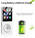 Aigital MP3 32GB Bluetooth Player with TF Card, Portable Music Player with Built-in HD Speaker, Video Function, FM