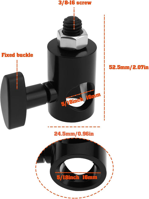 ECSiNG 2X 3/8 Inch 5/8 Inch 3/8 Inch DSLR Quick Conversion Adapter for Photographic Light Stands Pan Heads Flash