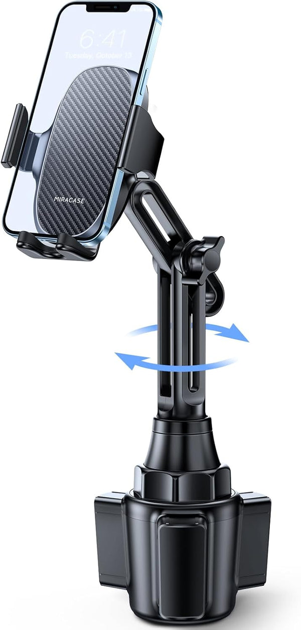 Miracase Universal Cup Phone Holder for Car, Rotatable & Adjustable Long Neck, Compatible with iPhone, Samsung & More