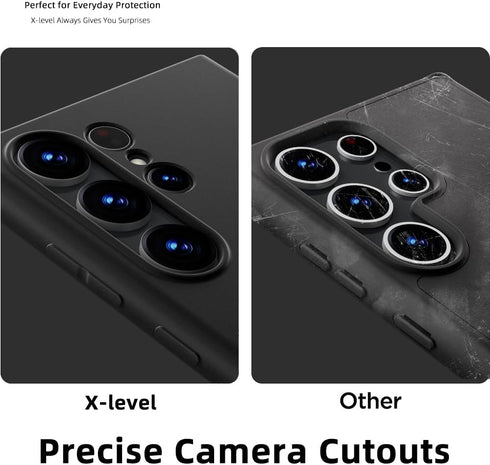 X-level Guardian Series Case for Samsung Galaxy S24 Ultra - Slim Fit, Ultra-Thin, Shockproof TPU Back Cover - Black
