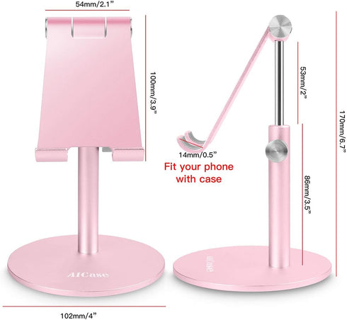 AICase Tablet/Phone Stand, Universal Multi-Angle & Height Adjustable Stand, Desktop Holder for iPad Pro & All