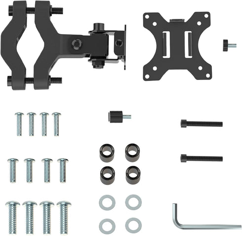 WALI Mount Plate for Universal Monitor Mounting System, Fits 1.1 to 2.4 inch Diameter Pole, Black