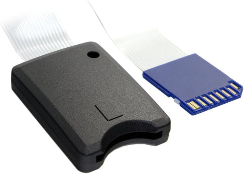 JSER 25cm Standard SD SDHC Male to SD Female Extension Memory Card Kit Soft Flat FPC Cable Extender Compatible for GPS