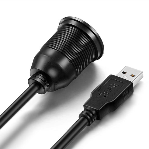 ICESPRING 3.0 3.0 -(3 1 USB Male to USB Female AUX Flush Mount Car Mount Extension Cable for Car Truck Boat Motorcycle