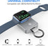 i.VALUX 2000mAh Portable Keychain Charger for Apple Watch Series 9/8/7/6/5/4/3/2,Wireless Travel iwatch Charger USB C Charging Cable Smart Power Bank