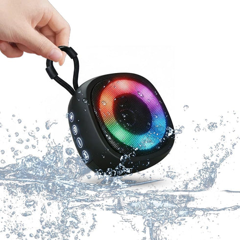 Treayes Mini Bluetooth Speaker with RGB Lights, Portable Small Wireless Speaker with Deep