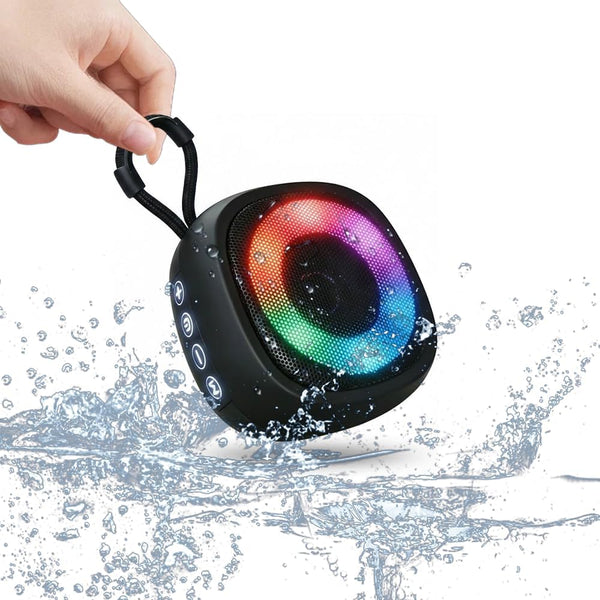 Treayes Mini Bluetooth Speaker with RGB Lights, Portable Small Wireless Speaker with Deep