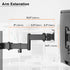 PUTORSEN Universal VESA Pole Mount, Full Motion TV Pole Mount Fits 17 to 32 inch Screens, with Removable 75mm and 100mm