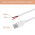 WMSDGZAI 24AWG 2.0 2 5V 2A 1.64FT 2PACK) USB Male Pin Bare Wire Pigtail Cable, USB Extension Cable Open End for DIY