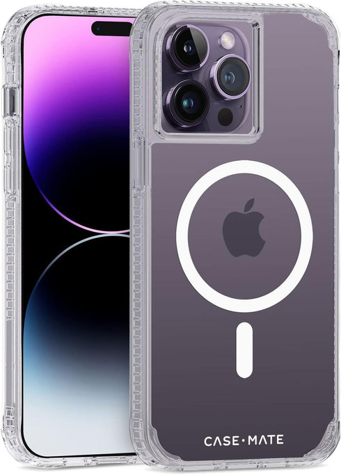 Case-Mate Tough Plus iPhone 14 Pro Max Case - Clear, 15ft Drop Protection, Compatible with MagSafe, Shockproof Cover