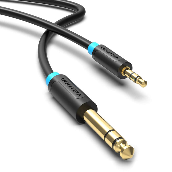 VENTION 3.5mm to 6.35mm Cable, 1/4" to 1/8" Adapter Male to Male TRS Stereo Audio Aux Jack Cable, 6FT