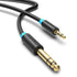VENTION 3.5mm to 6.35mm Cable, 1/4" to 1/8" Adapter Male to Male TRS Stereo Audio Aux Jack Cable, 6FT