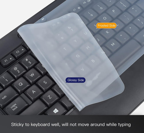 imComor 17.7" 5.5") Universal Keyboard Cover Skin for Standard Size PC Computer Desktop Keyboard Ultra Thin Silicone