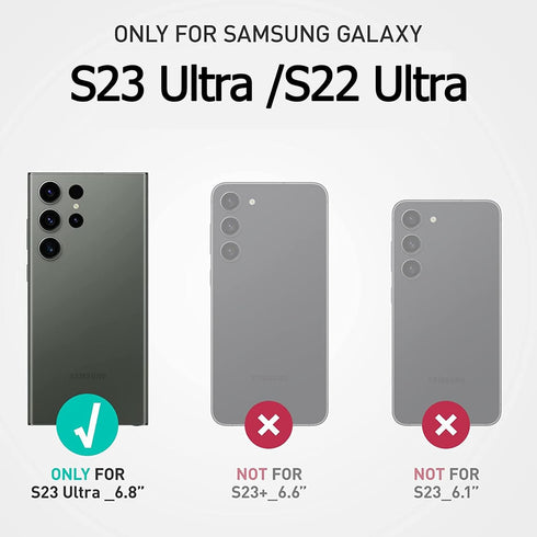 Battery Case for Galaxy S22 Ultra/S23 Ultra, 12000mAh Slim Portable Protective Fast Charging Case for Samsung