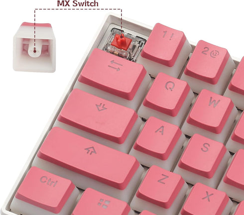 Happy Balls Pudding Keycaps Set, Translucent PBT OEM Profile for Mechanical Keyboard Compatible with Cherry MX