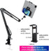 ellrkr 30" 360 1/4" 5/8" Magic Arm Holder w Clamp - Overhead Phone Mount for Desk, Smooth & Thread Webcam Stand