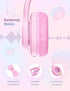iClever Meow Donut-Pink Kids Headphones, Foldable Over-Ear, Safe Volume Limit, LED Cat Ears, Ideal for School/Travel.