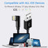 Hi-Mobiler 6FT Lightning Cable 3-Pack, Right Angle iPhone Charger for iPhone 13/12/11/Pro/Xs Max/XS/XR/7/8/SE (Black)