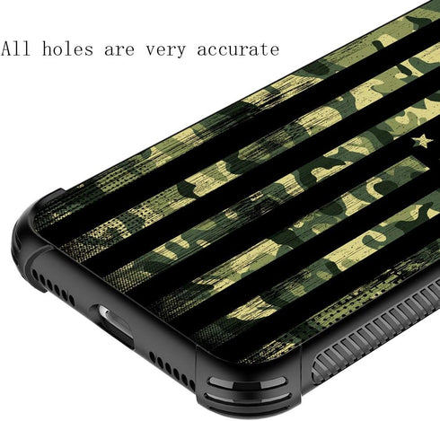 TnXee Camo American Flag Case for iPhone 11, Soft TPU Anti-Skid Thread Frame with Four Corner Anti-Collision