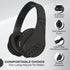 PowerLocus Bluetooth Over-Ear Headphones, Wireless Stereo Foldable Headsets with Built-in Mic, Black