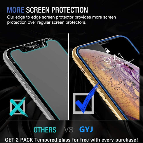 for iPhone 12/12 Pro Case 6.1" with 2 Screen Protectors, Full Body Rugged Heavy Duty Military Grade Shockproof