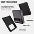 ABITKU 4 360Ring 4 6.7 inch Compatible with Galaxy Z Flip Case, Silicone with Kickstand Holder Microfiber Cloth