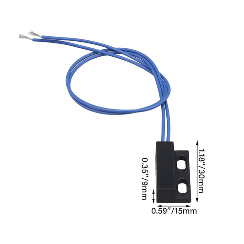 Bstinay AC110-220V Door Window Reed Switch Black Normally Open Magnetic Door Contacts Switch