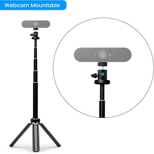 Lume Cube 30" Adjustable Webcam Stand, Portable Tripod for Lights & Webcams, Compatible with Logitech Models