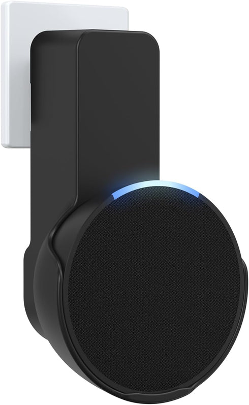 Maxonar Wall Mount for Echo Pop, Wall Mount Speaker Holder Stand, No Screws No Drill Needed, Cable Hidden Storage