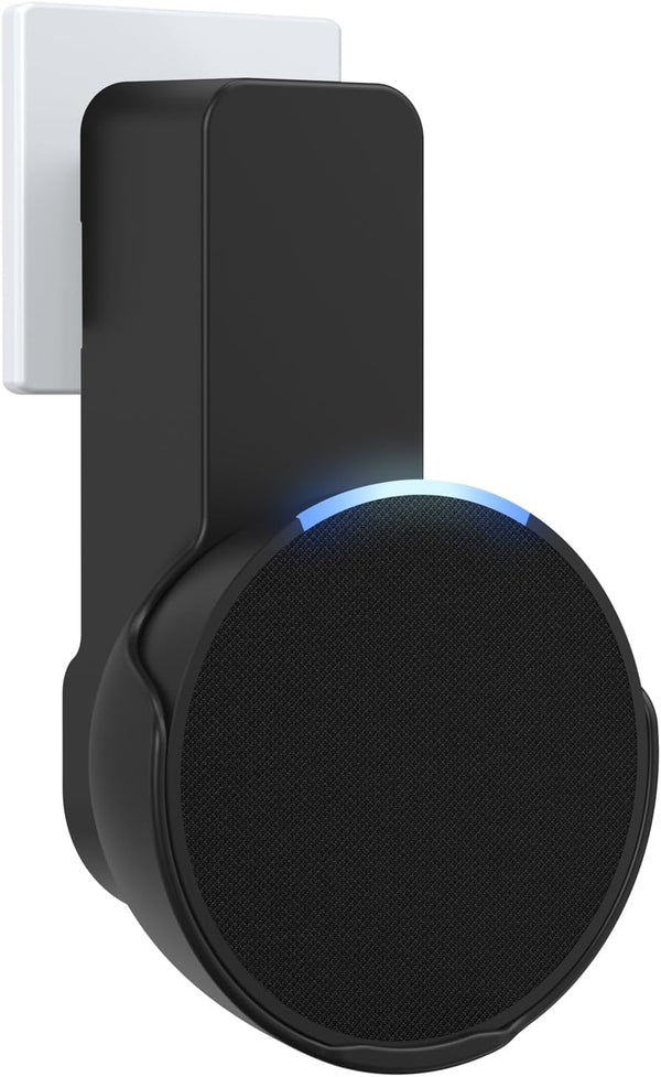Maxonar Wall Mount for Echo Pop, Wall Mount Speaker Holder Stand, No Screws No Drill Needed, Cable Hidden Storage