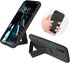 LAUDTEC iPhone XR Case Compatible, Silicone Kickstand with Hand Strap, Flexible Soft Liquid Silicone Stand Case - Black